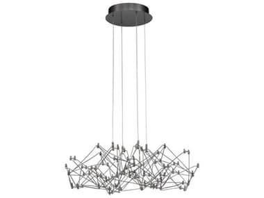 Eurofase Leonardelli 80-Light Chrome Black Geometric Pendant EUL38038029