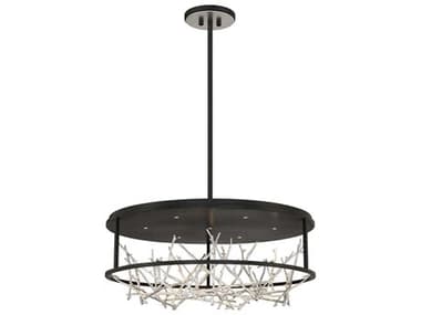 Eurofase Aerie 7-Light Black Round Chandelier EUL38097027