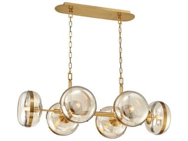 Eurofase Nottingham 6-Light Brass Globe Island Pendant EUL38130014