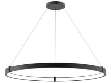 Eurofase Mucci 48" 1-Light Black Round Pendant EUL38135019