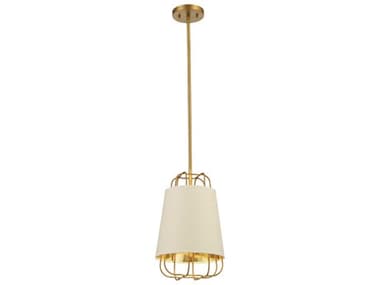 Eurofase Tura 1-Light White Gold Drum Mini Pendant EUL38147012