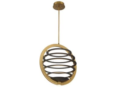 Eurofase Ombra 30" 2-Light Brass Globe Pendant EUL38152016