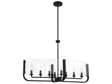 Eurofase Campisi 35" 8-Light Black Island Pendant EUL38157035