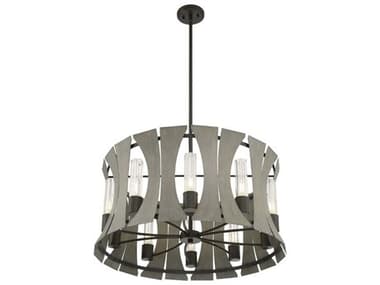 Eurofase Pennino 28" 10-Light Black Pendant EUL38164019