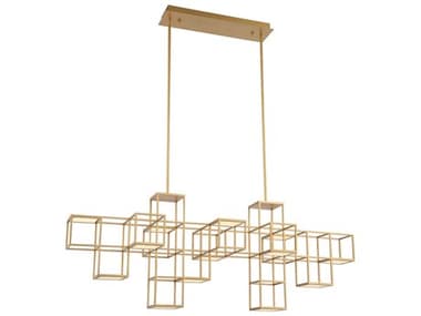 Eurofase Ferro 1-Light Gold Geometric Island Pendant EUL38257018