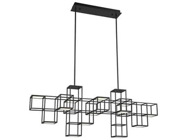 Eurofase Ferro 55" 1-Light Black Geometric Island Pendant EUL38257021