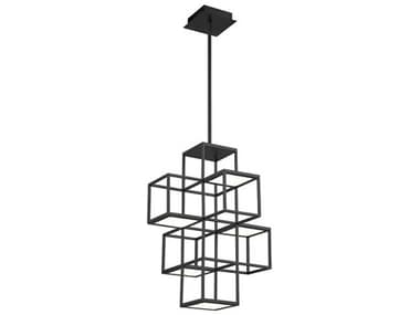 Eurofase Ferro 15" 1-Light Black Geometric Pendant EUL38260029