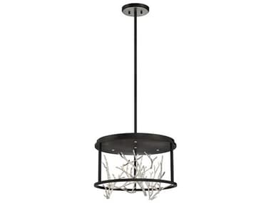 Eurofase Aerie 4-Light Black Round Pendant EUL38636028