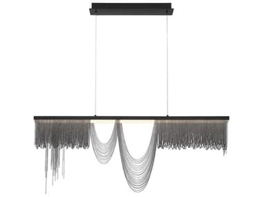 Eurofase Tenda 47" Black Linear Island Pendant EUL39284020