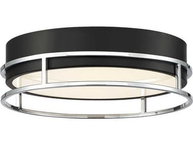 Eurofase Grafice 13" Black Nickel Round Flush Mount EUL39315021