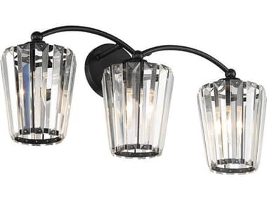 Eurofase Natalia 24" Wide 3-Light Black Vanity Light EUL39330031