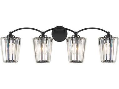 Eurofase Natalia 33" Wide 4-Light Black Vanity Light EUL39331038