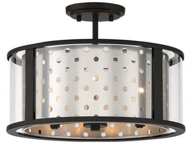 Eurofase Grado 3-Light Chrome Drum Semi Flush Mount EUL39415011