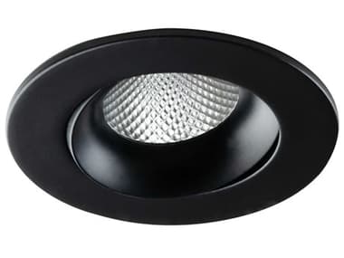 Eurofase Midway 4" Wide 1-Light Black LED Round Recessed Light EUL45369025
