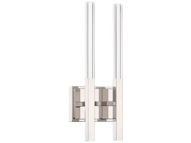 Eurofase Benicio 18" Tall 4-Light Polished Nickel Glass LED Wall Sconce EUL46426024