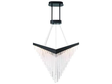 Eurofase Vivien 32" 1-Light Black Geometric Island Pendant EUL47187023