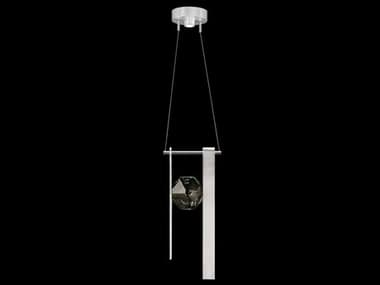Fine Art Handcrafted Lighting Aria 9" 1-Light Silver Geometric Mini Pendant FA100003