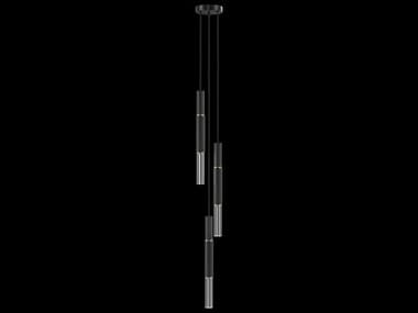 Fine Art Handcrafted Lighting Antonia 3-Light Black Linear Mini Pendant FA1000161