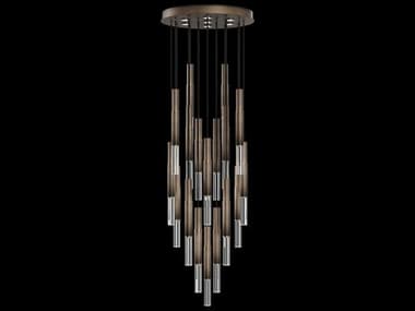 Fine Art Handcrafted Lighting Antonia 18-Light 7-Light Bronze Linear Pendant FA1000182