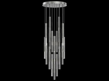 Fine Art Handcrafted Lighting Antonia 18-Light 7-Light Silver Leaf Linear Pendant FA1000184