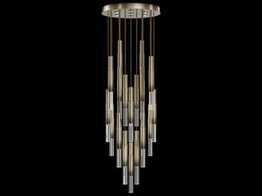 Fine Art Handcrafted Lighting Antonia 18-Light 7-Light Ombre Bronze Linear Pendant FA1000186