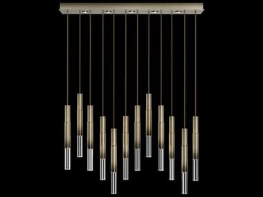 Fine Art Handcrafted Lighting Antonia 12-Light 5-Light Ombre Bronze Linear Island Pendant FA1000196