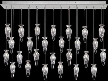 Fine Art Handcrafted Lighting Essence 26-Light Silver Linear Island Pendant FA1000221