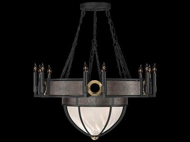 Fine Art Handcrafted Lighting Mirage 15-Light Black Iron Traditional Candelabra Chandelier FA1000371