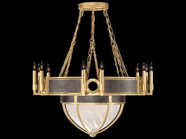 Fine Art Handcrafted Lighting Mirage 15-Light Gold Leaf Traditional Candelabra Chandelier FA1000373