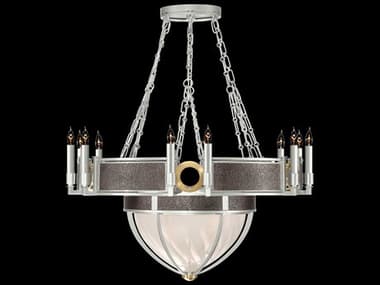 Fine Art Handcrafted Lighting Mirage 15-Light Silver Leaf Traditional Candelabra Chandelier FA1000374