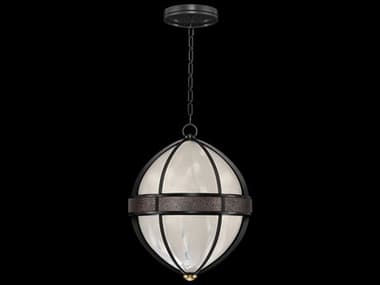 Fine Art Handcrafted Lighting Mirage 3-Light Black Iron Traditional Round Pendant FA1000381