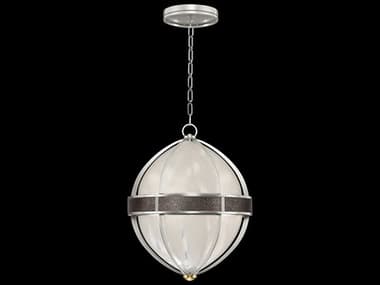 Fine Art Handcrafted Lighting Mirage 3-Light Silver Leaf Traditional Round Pendant FA1000384