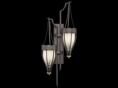 Fine Art Handcrafted Lighting Mirage 2-Light Midnight Steel Traditional Wall Sconce FA1000417