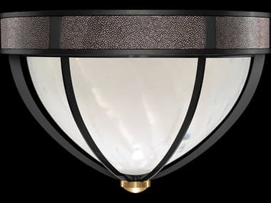 Fine Art Handcrafted Lighting Mirage 3-Light Black Iron Traditional Flush Mount FA1000421