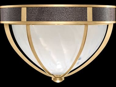 Fine Art Handcrafted Lighting Mirage 3-Light Gold Leaf Traditional Flush Mount FA1000423