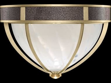 Fine Art Handcrafted Lighting Mirage 3-Light Soft Gold Leaf Traditional Flush Mount FA1000425