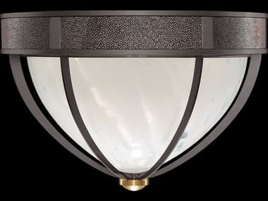 Fine Art Handcrafted Lighting Mirage 3-Light Midnight Steel Traditional Flush Mount FA1000427