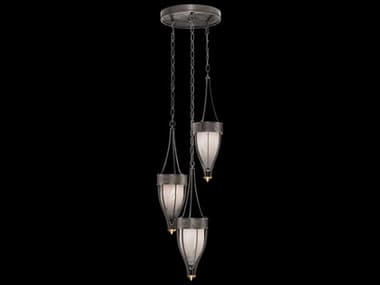 Fine Art Handcrafted Lighting Mirage 3-Light Midnight Steel Traditional Pendant FA1000447