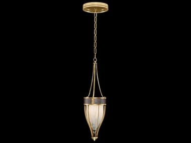 Fine Art Handcrafted Lighting Mirage 1-Light Gold Leaf Traditional Mini Pendant FA1000453