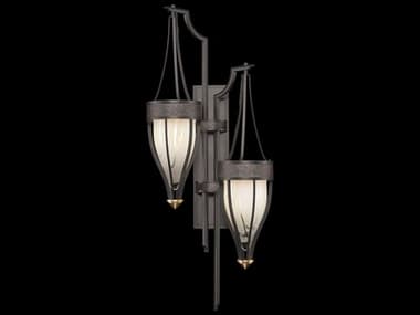 Fine Art Handcrafted Lighting Mirage 2-Light Midnight Steel Traditional Wall Sconce FA1000467