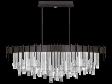 Fine Art Handcrafted Lighting Arpeggio 19-Light Midnight Steel Black Linear Island Pendant FA1000756