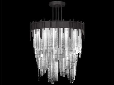 Fine Art Handcrafted Lighting Arpeggio 31-Light Midnight Steel Black Round Pendant FA1000776