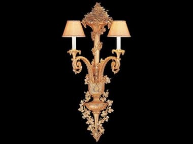 Fine Art Handcrafted Lighting Mariner Luxury 2-Light Antique Gold Plated Traditional Wall Sconce FA192300