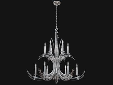 Fine Art Handcrafted Lighting Trevi 42" Wide 12-Light Silver Crystal Candelabra Tiered Chandelier FA7816401ST