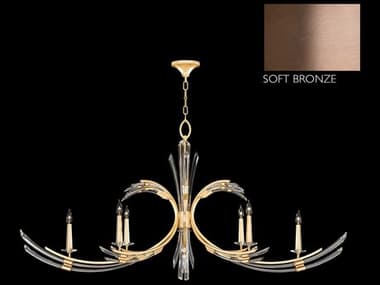 Fine Art Handcrafted Lighting Trevi 68" 6-Light Bronze Crystal Linear Island Pendant FA7819403ST