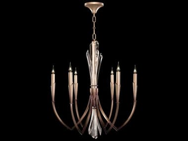 Fine Art Handcrafted Lighting Trevi 26" Wide 6-Light Bronze Crystal Candelabra Chandelier FA7825403ST