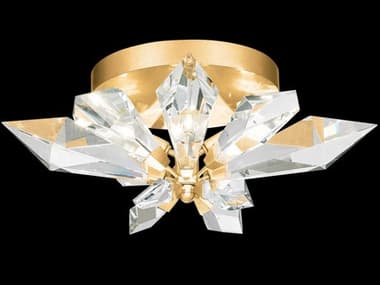 Fine Art Handcrafted Lighting Foret 4-Light Gold Crystal Flush Mount FA9018402ST