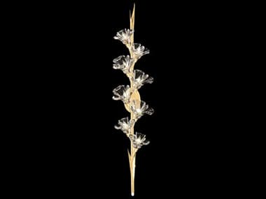 Fine Art Handcrafted Lighting Azu 52" Tall 8-Light Gold Crystal Wall Sconce FA9184502ST
