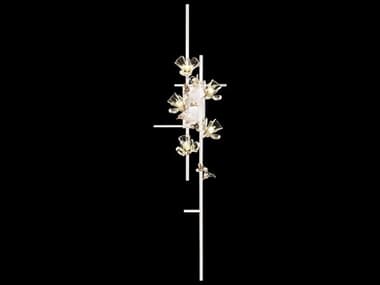 Fine Art Handcrafted Lighting Azu 64" Tall 5-Light White Crystal Wall Sconce FA9188503ST