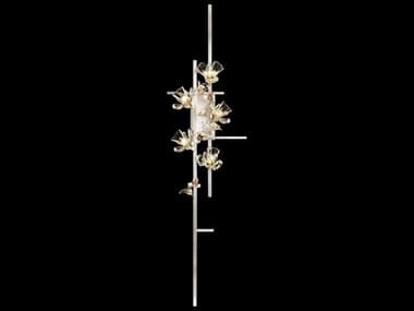 Fine Art Handcrafted Lighting Azu 64" Tall 5-Light Silver Crystal Wall Sconce FA9189501ST
